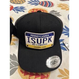 PA Turnpike Trucker Hat Cap- Adjustable Black Pennsylvania Isupk No Cowards